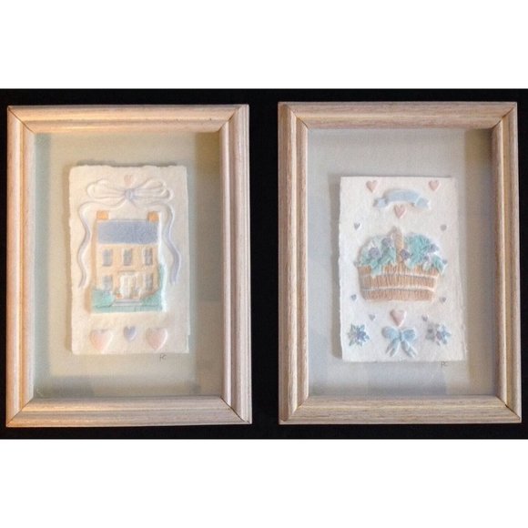 Figi Graphics Hand Cast Paper Art Beautiful Pastel - Picture 1 of 5